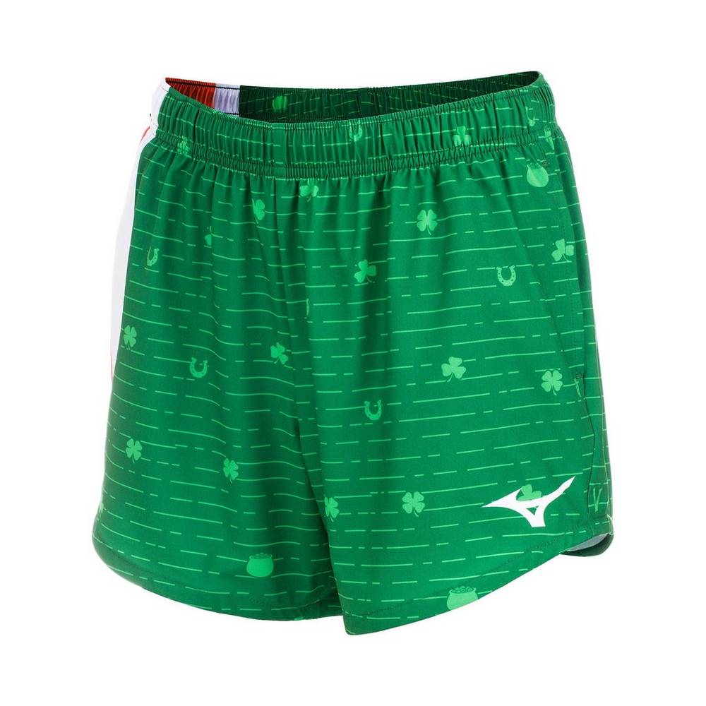 Pantalones Cortos Mizuno 5" Printable Para Mujer Verdes 4789653-XV